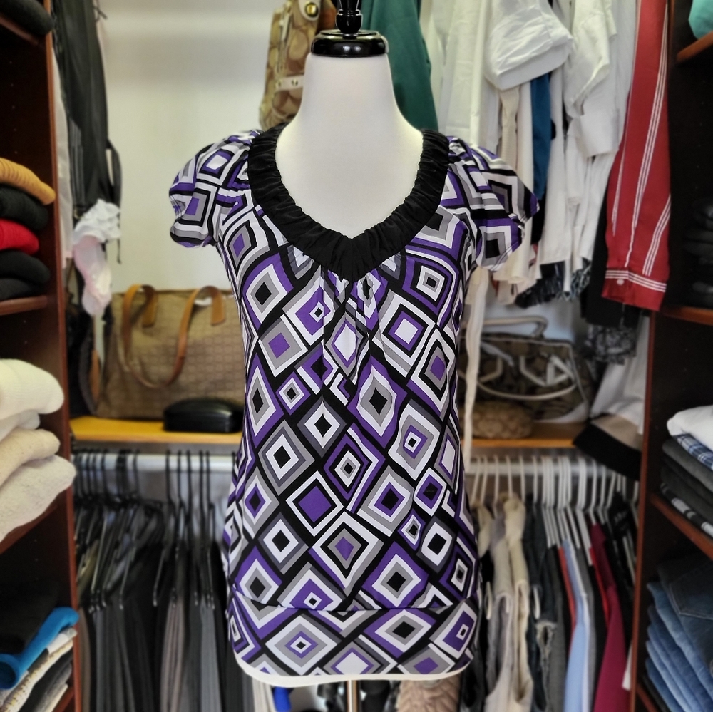 Maurices, S, Purple, black, white & gray